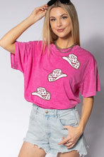 MINERAL WASHED COWBOY HATS SHORT SLEEVE TEE