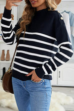 Striped Shoulder Detail Sweater