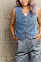 Button Down Denim Vest