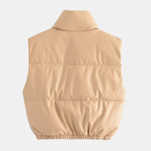 Zip-Up Drawstring Puffer Vest