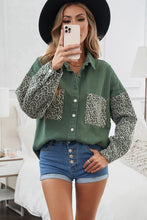 Leopard Contrast Denim Top