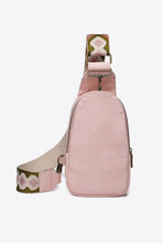 Random Pattern Adjustable Strap PU Leather Sling Bag