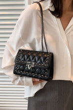 Studded PU Leather Crossbody Bag