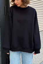 Oversize Round Neck Dropped Shoulder Sweatshirt